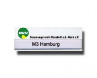 Namensschild Hamburg M3 mit Digitaldruck
